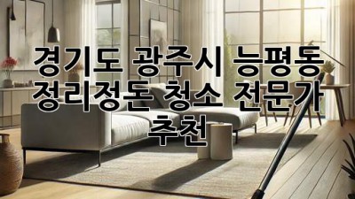 경기도 광주시 능평동 정리정돈 청소 전문가 추천